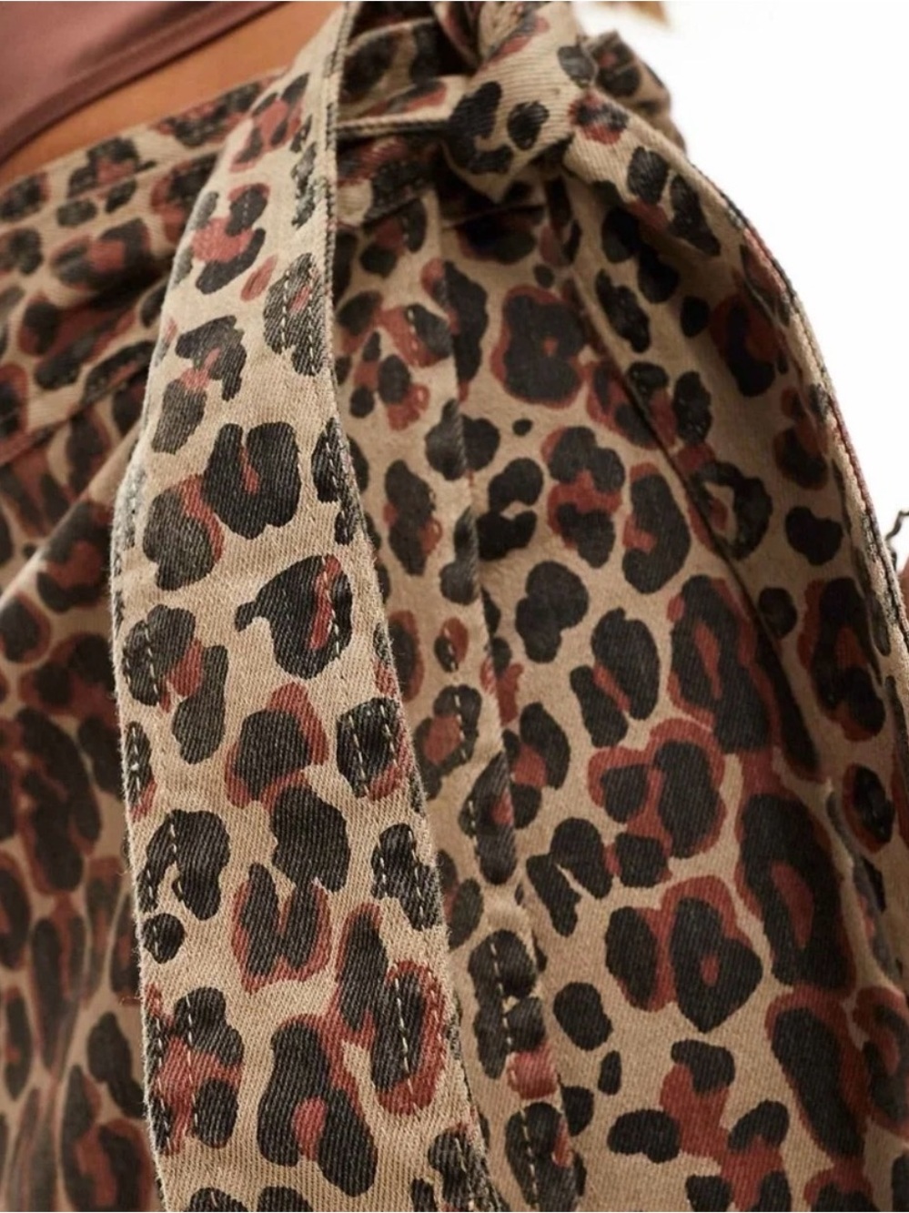 Never Fully Dressed Leopard Print Wrap Skirt - Picture 3 of 9